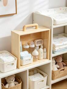 Baby Feeding Transparent Storage Box, Suitable For Storing Baby Bottles, Diapers And Other Items, Ideal For Indoor Multi-Scenario Daily Storage - Multicolor - View 2