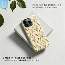 HoBa case 1pc 2D Flat Pattern 2-In-1 Soft Film Full Coverage Hard Phone Case, Compatible With Galaxy A23/A24/A25/A32/33/S25, Compatible With Apple 7/8/11/12/13/14/14Plus/15/15Plus/16/16Plus/7/8Plus/17/17Pro, Korean Style Fashionable & Fun Phone Case, Elegant Design Unisex, Ideal Gift For Girlfriend For Easter, Spring, Birthday - Mixed Color 1 - View 4