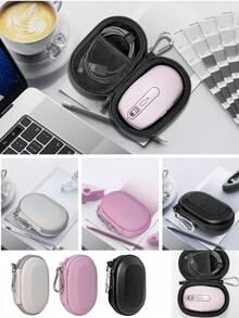 1pc Mouse Storage Bag, Multi-Functional Data Cable Organizer, Digital Accessories Storage Pouch, Anti-Collision Power Bank Plug And Mouse Protective Case, Wireless Mouse Storage Protective Shell, Portable Storage Bag - Multicolor - View 12