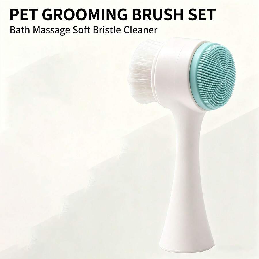 Multi-Piece Soft Silicone Pet Paw Cleaning Brush Single/Double Pack, Gentle Deep Cleansing Foot Scrubbing Tool, Suitable For All Dog & Cat Breeds, Convenient Pet Grooming Accessory For Daily Outdoor Walk Paw Stain Removal And Home Pet Care - Multicolor - View 1