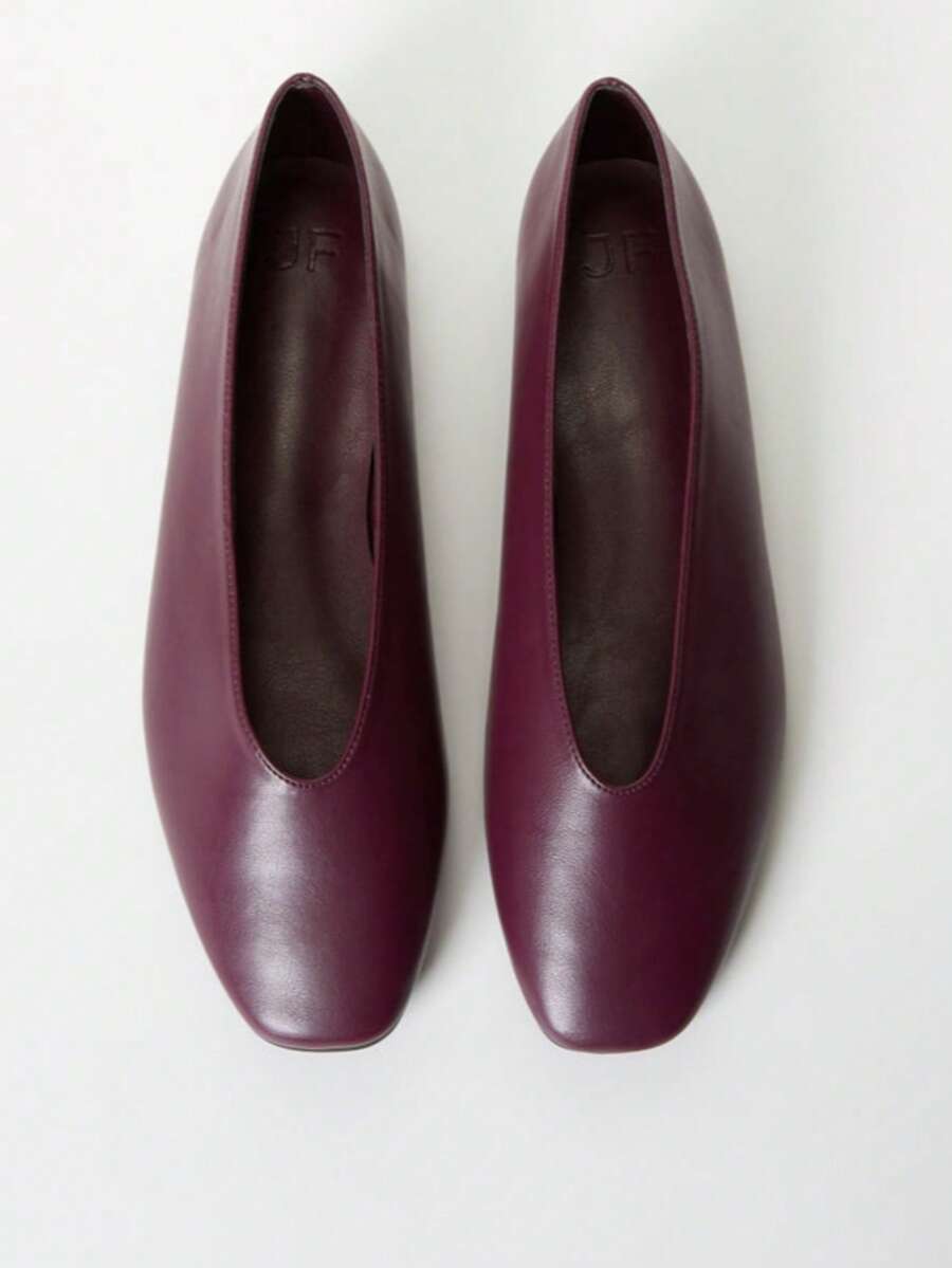 Women Ballet Flats Elegant Lady Flats Square Toe Slip-On Fashion ...