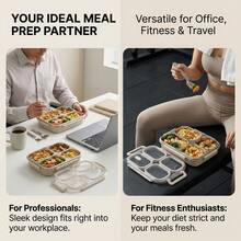 900ML 304 Stainless Steel Lunch Box With Cute Cartoon Pattern, Avoid Food Mixing, Microwave Bento Box With 3 Compartments, Portable Leak-Proof Lunch Container, Fruit Salad Food Storage Container, Meal Prep Box For Student Adult Use In School, Office - Multicolor - View 8