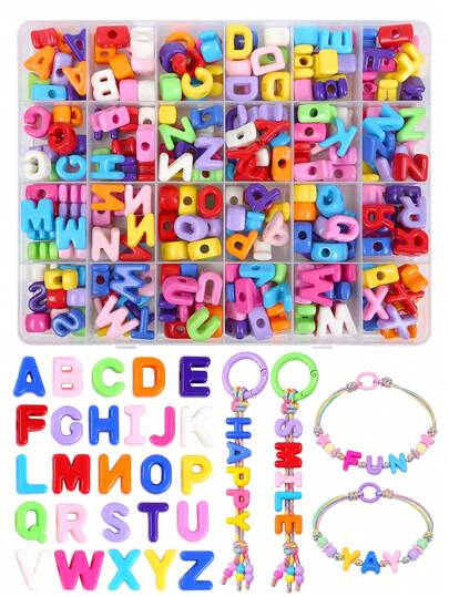 50/100/250pcs Large Colorful Letter Beads For Jewelry Making Kit, Acrylic Alphabet Spacer Beads For Bag Chain, Necklace Jewelry Craft, Holiday Gifts
