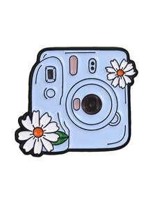 Cute Floral Camera Enamel Pin Vintage Instant Camera Brooch For Backpack Clothing Decor - Multicolor - View 11