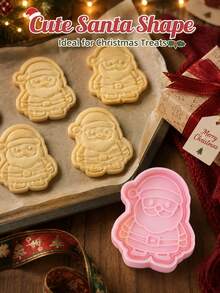 1pc Santa Figure Cookie Cutter Cute Holiday Baking Mold DIY For Biscuit Cake Decorating Xmas Home Kitchen Party Pastry Making Accessory Supplies - View 7