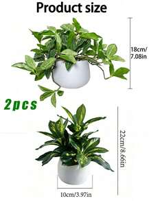 1 buah Tanaman Ivy Hijau Simulasi, Tanaman Hijau, Bunga Plastik, Bunga Palsu, Set Bunga Simulasi, Dekorasi Bonsai, Ruang Tamu, Rangkaian Bunga, Tanaman Pot - Hijau - View 30