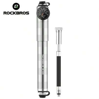 ROCKBROS Mini Bike Pump 160psi Hand Pump Aluminum Alloy AV/FV Portable Inflater