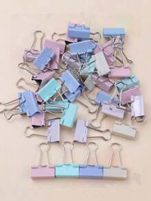40/60pcs Macaron Multi-Color Long Tail Clips, Ticket Swallowtail Clips, Document Fixing Clips, Secure Grip And Non-Slip, Suitable For Back To School Assignment And Exam Paper Organization, Christmas Holiday Document Classification And Binding, Halloween Theme Planner Material Fixing, Office Stationery Short Video Promotion - Morandi Color - View 5