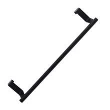 Basic Living 1pc Black Single Bar Towel Rack, Cabinet Door Back Hanging No-Drill Towel Bar - A - View 11