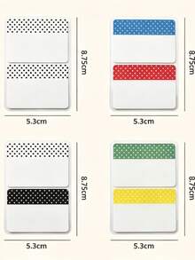 Polka Dot Transparent Sticky Notes, Index Tabs Scrapbook Material Stickers, Including Polka Dot Style Elements, Folder File Bag Index Tabs, Bookmarks, Scrapbook Decoration Tape Sticker Set, DIY Scrapbook Decoration Stationery, Holiday Gift - Multicolor - View 7