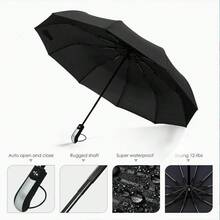 Double Wind Resistant Strong Automatic Open&Close Folding Canopy 10 Rib Umbrella - Multicolor - View 3