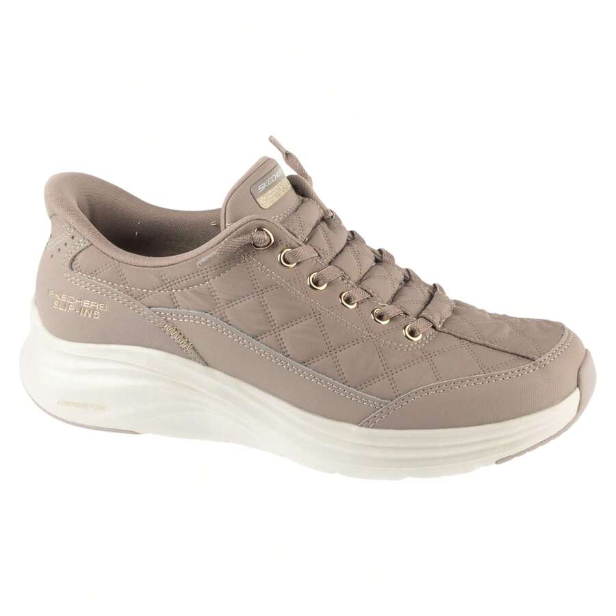 Skechers سكيتشرز Slip-Ins: Contour Foam - Golden Hour - أحذية رياضية نسائية باللون البيج - لون شمبانيي - مشاهدة 1
