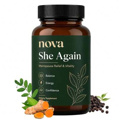 High Demand!Nova She Again Supplement, Menopause Supplements For Women, 60 Capsuleswomen Daily Nutrient Support!
