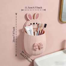 [2pcs/Set Bowknot Storage Rack] 2pcs/Set, Includes 1 Storage Rack And 1 Bowknot, Suitable For Sink And Bathroom, Can Store Toothpaste, Pencils, Combs And Other Items - Multicolor - View 9