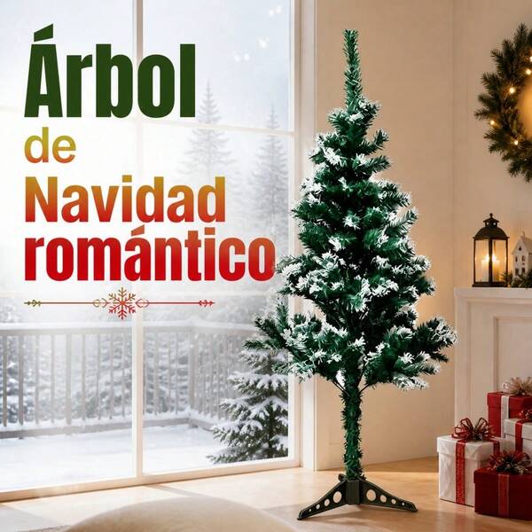 Artificial Christmas Tree With Snow Effect And Stable Base, Indoor Decoration With Flexible PVC Branches, Available In 120cm And 150cm