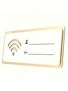 Durable Acrylic Wifi Password Sign - 1pc Plastic Door Mount Network Nameplate With Surface Mounting Option For Hotel & Home Use - A - View 5