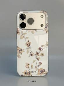 GIIPPA 1件花卉圖案設計手機殼，適用於Phone 17 Pro Max，相容於Phone 16 Pro Max、15 Pro Max、14 Pro Max，韓系高端時尚趣味手機殼，相容於11/12/13/14/15/16 Pro Max Plus，優雅設計適合男女使用，聖誕節、情人節、復活節、婚禮季和生日送給女友的完美禮物！ - 黃色 - 查看 2