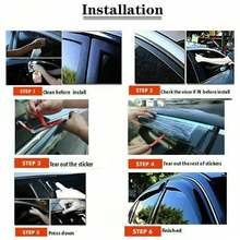 3D Mugen‑Style Side Window Visors Rain Guards, Durable Exterior Window Deflector Vent Shades, Rain‑Sun Protection Trim Parts, Perfect Fit For 2018‑2024 8th Gen Sedan, Stylish Automotive Exterior Modification Accessories - A - View 5