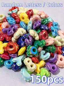 20/50pcs Random Style Acrylic Colorful Letter Beads, Includes 26 Creative English Letters (Upgraded Version), DIY Beading Accessories, Suitable For Making Bracelets, Necklaces, Keychains, Pet Collars And Other Jewelry - Multicolor - View 32