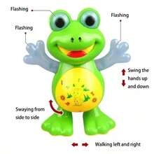 Interactive Dancing Bee/Duck/Rabbit Toy With Lights And Music - Edutainment, Vibrant Colors, Ideal Gift For Birthday, Christmas, Halloween (Batteries Not Included), Interactive Toy | Cartoon Bee Toy | High-Quality Interactive Button - Multicolor - View 12