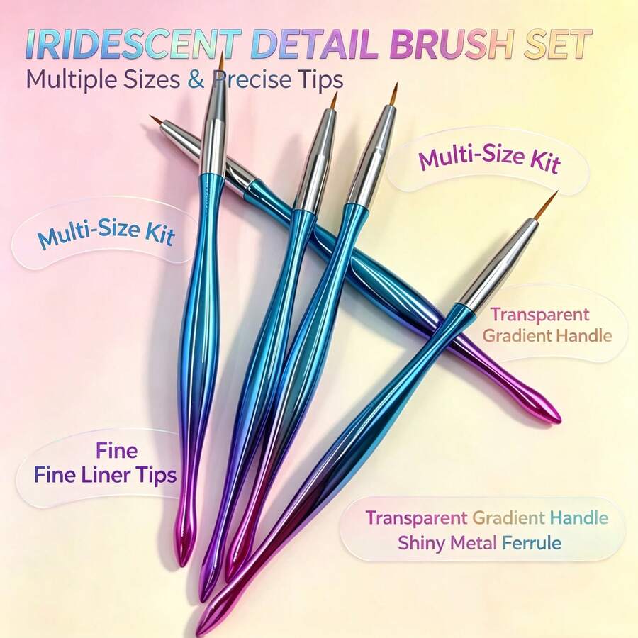 Transparent Crystal Special‑Shaped Nail Brush,Ergonomic Handle For Less Hand Fatigue