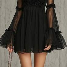 Women Short Dresses - Black - View 6