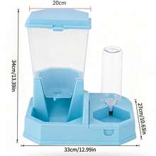 2‑In‑1 Automatic Pet Feeder And Water Dispenser, Large‑Capacity Food Storage Bucket, No Electricity Required, Detachable Food And Water Bowls For Easy Disassembly And Cleaning, Suitable For Feeding Food And Drinking Water For Cats And Small Dogs - 2-in-1 - View 5
