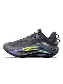 Anta Cushioned, Anti-Torsion, Wear-Resistant Low-Top Basketball Shoes - Black - View 1