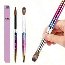 Kolinsky Sable Acrylic Nail Brush Set - High Quality, Odorless, Suitable For Acrylic Application, Nail Extensions And Home Nail Salon Use - Suitable For Beginners And Professionals - Multicolor - View 1