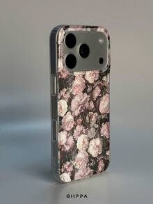GIIPPA 1件玫瑰圖案設計手機殼，適用於Phone 17 Pro Max，相容於Phone 16 Pro Max、15 Pro Max、14 Pro Max，韓式高端時尚趣味手機殼，相容於11/12/13/14/15/16 Pro Max Plus，優雅設計適合男女使用，送給女友的完美禮物，適用於聖誕節、情人節、復活節、婚禮季和生日！ - 粉色 - 查看 3