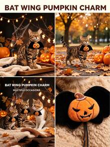 Dasi Kupu-Kupu Boneka Hewan Peliharaan Halloween, Boneka Bordir Indah dengan Desain Sayap Kelelawar, Dasi yang Dapat Diatur, Aksesori Hewan Peliharaan - Aksesori Kostum Foto Pesta Liburan Universal untuk Kucing & Anjing - Hadiah Hewan Peliharaan yang Sempurna - Hitam - View 5
