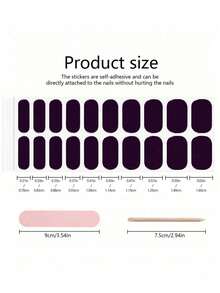 Semi-Cured Gel Nail Stickers (16pcs), High Gloss Nail Stickers, Many Colors And Styles To Choose From, DIY Nail Art, Easy To Apply, Salon Quality Nails At Home - Multicolor - View 6