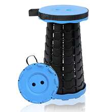 Taburete Plegable Telescópico VOLIXOD, Taburete Portátil y Retráctil para Adultos, Asientos Plegables Mejorados con Capacidad de Carga de 550 libras, Taburetes de Camping para Adultos - Azul - Ver 9