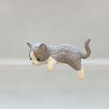 1pc Cute Cat Car Dashboard Ornament, ABS Material, Cartoon Mini Car Accessory Decoration, Suitable For Car And Screen Display - A - View 14