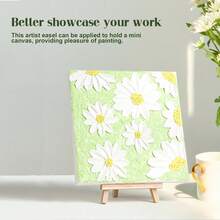 1/10pcs Portable Wooden Tripod Easel, Sturdy Painting Easel, Multi-Functional Mini Easel, Suitable For Adult Artists Painting And Photo Display, Back To School Art Supplies Easel Stand - A - View 4