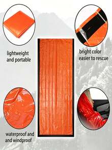 1 Set Emergency Sleeping Bag Kit, Lightweight Warm Single Person Sleeping Bag With Whistle And Drawstring Storage Bag, Compact Outdoor Survival Gear, Suitable For Hiking, Camping, Backpacking, Car Emergency, Escape Bag And Disaster Preparedness - Multicolor - View 9