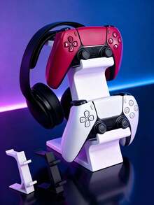 2-Tier Game Controller & Headset Stand, Universal Desktop Gaming Holder, Switch Gamepad Display Rack, Gamer Desktop Decor Storage Stand - View 1