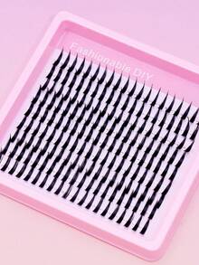 Spiky Fairy Individual Cluster Eyelashes Sharp Pointed Tip DIY Segmented False Lashes Dramatic Spiky Style Voluminous Dense Lash Bundles Soft Synthetic Fibers Reusable Home DIY Lash Extensions For Halloween Cosplay Party Bold Eye Looks - C - View 4