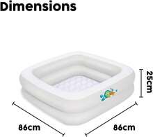 Inflatable Bathtub, 86 X 86 X 25 Cm, White - 1pc - View 2