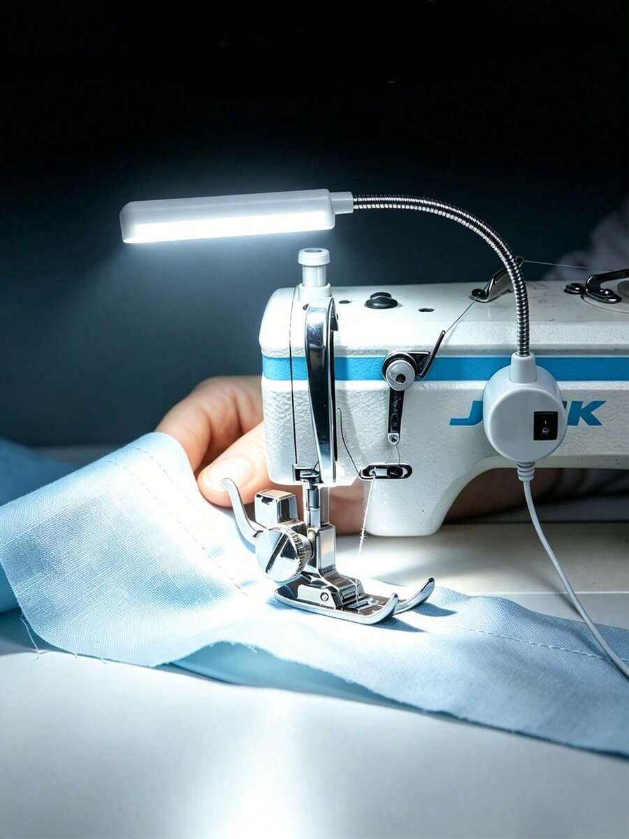 USB Powered Sewing Machine LED Light, Magnetic Attachment, Flexible Bendable, Dedicated For Workshop Workbench Flat Machine Lighting, No Battery Required - White - View 1