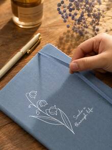 Customized Minimalist Notebook, Personalized Pattern Notebook Set, Multi-Colour Options, Customisable Text And Name, Suitable For Business Use, Ideal Gift For Back To School And Graduation, Present For Students And Office Workers, Hardcover Notepad - Multi-color - Fabric Notebook - View 5