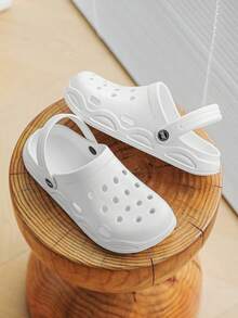 Women's Thick Sole Elevated Beach Sandals, Non-Slip Summer Outdoor Slippers, Couples Flip Flops. This Style Runs Small, Recommend Ordering One Size Up. - Beige - View 12