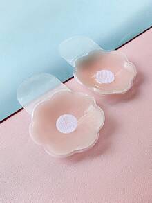 8/Pcs/Set Breathable Silicone Nipple Petals, Invisible Self‑Adhesive Nipple Cover Tape, Non‑Slip Reusable Breast Pasties For Wedding Dresses, Backless Outfits, Summer & Winter Daily Wear - Multicolor - View 6