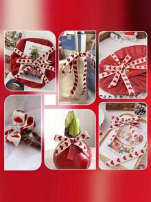 1Roll Holiday Decorative Ribbons, Heart Print Ribbons, Gift Wrapping Woven Ropes, Handmade DIY Korean Style Floral Arrangement Ropes, Cake & Birthday Box Packaging Ribbons, Gift Wrapping Woven Bows, Bouquet Gift Cake Packaging, Floral Satin Ribbons. - Multicolor - View 3