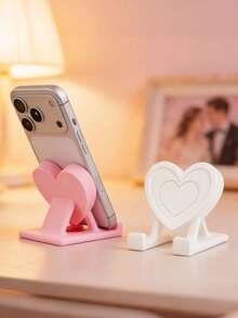 This Heart-Shaped Phone Stand Can Also Serve As Home Decor, Making It A Perfect Choice For Home, Office, Or Party Decoration. A Creative Gift For Tech Enthusiasts And Back-To-School Season. - A - View 6