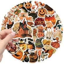 50Pcs Retro Halloween Stickers, School Supplies Back To School, Decor Notebook Water Bottle Luggage, Student DIY, Birthday & Back To School - Multicolor - View 5