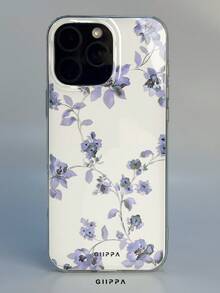 GIIPPA 1pc Small Floral Pattern Design Phone 17 Pro Max Phone Case, Compatible With Phone 16 Pro Max, 15 Pro Max, 14 Pro Max, Korean Style High-End Fashion Fun Phone Case, Compatible With 11/12/13/14/15/16 Pro Max Plus, Elegant Design Suitable For Men And Women, Perfect Gift For Girlfriend On Christmas, Valentine's Day, Easter, Wedding Season And Birthday! - Purple - View 6