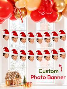 1/8/16/24pcs Customizable Portrait Bunting, Handmade Cut Paper Funny Face Portrait Garland, Perfect For Event Backdrop, Venue Atmosphere, Store Scene Decoration, Party Decor, Suitable For Parents, Colleagues, Friends, Couples, Birthday, Party, Halloween, Christmas - Multicolor - View 3
