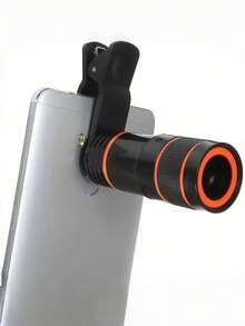 1pc Universal 8x/12x/20x Telephoto Lens Accessory, Clip-On Zoom Lens For Smartphone And Tablet, High Definition Photography Zoom Lens With Phone Clip For Photography And Videography (Suitable For Single Lens) - A - View 8