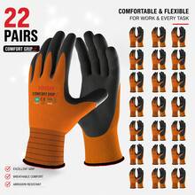 JOISIV 22 Pairs Unisex Nylon Work Gloves, Microfoam Coated Safety Gloves, Touchscreen Compatible, Strong Grip, Breathable & Comfortable, Durable Protection, Suitable For Gardening, Construction, Warehouse, Auto Repair And Outdoor Work - 22Pairs - View 15